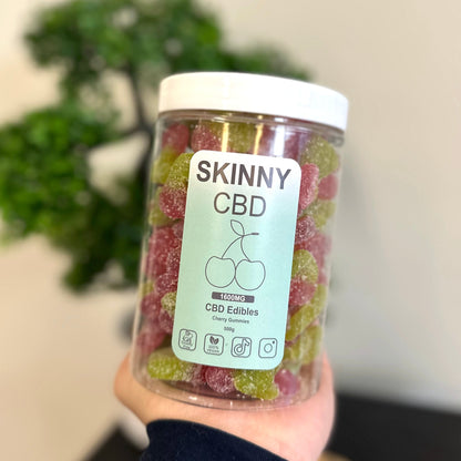 Skinny CBD Gummy Cherries (Large Jar)