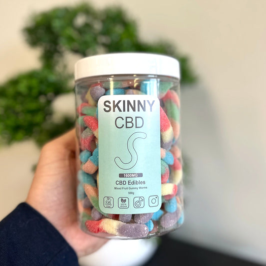 Skinny CBD Gummy Worms (Large Jar)